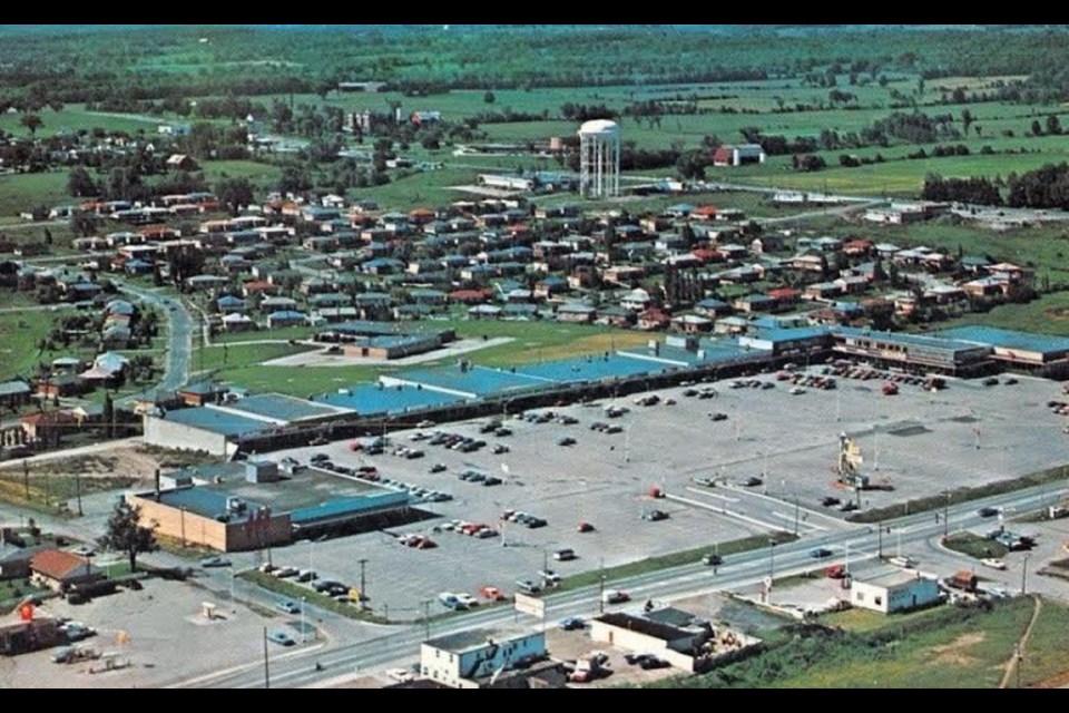 Newmarket's first plaza, the Newmarket Plaza, in 1964.