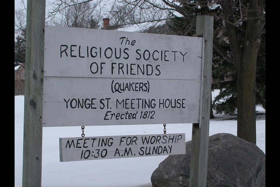 The Religious Society of Friends (Quakers) Yonge Street Meeting House was built in 1812.