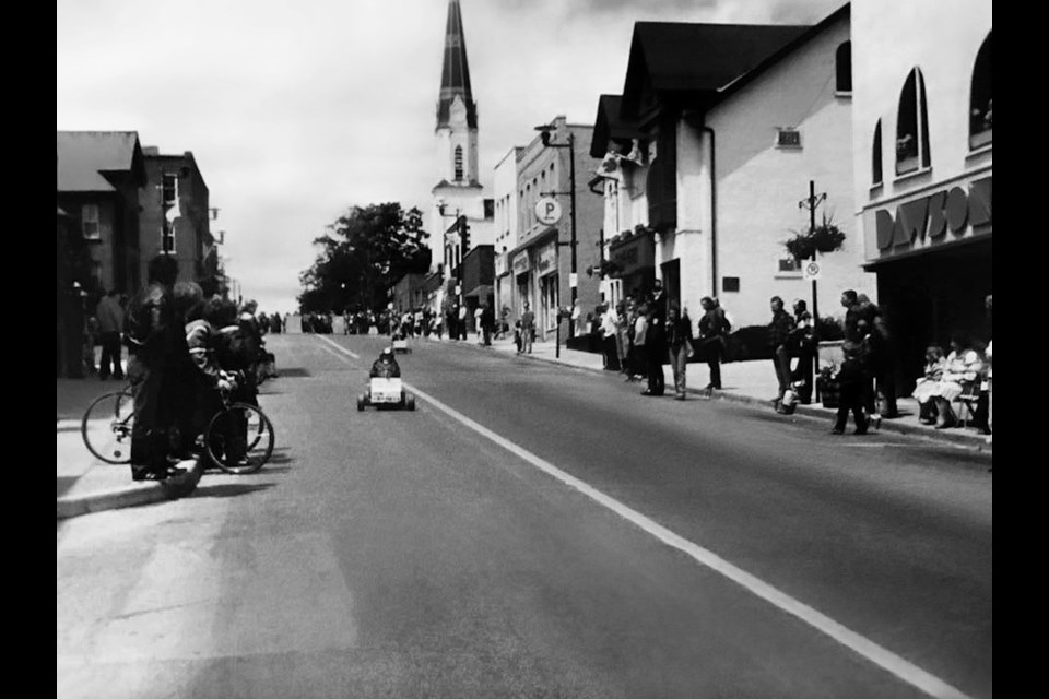 The Soap Box Derby took place on Main Street in Newmarket.
