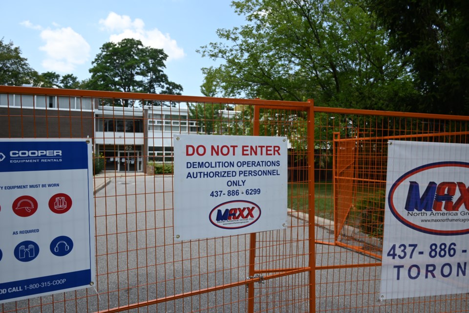 York Region has put up fencing to prepare for the demolition of its former headquarters at 62 Bayview Ave. 