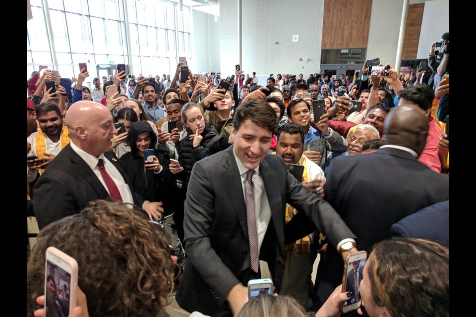 Prime Minister Justin Trudeau visited Bill Hogarth Secondary School in Markham last week to join the celebrations for Tamil Heritage Month. Supplied photo/YRDSB