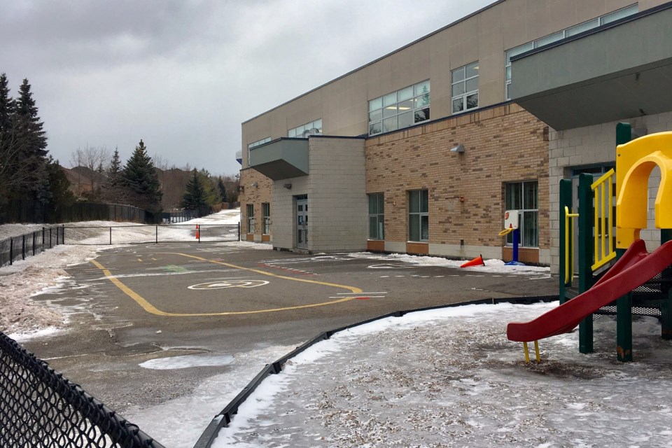AFTER: The once-icy kindergarten play area at Notre Dame Catholic Elementary School in Newmarket has been cleared of ice so young students can enjoy recess outside. Supplied photo
