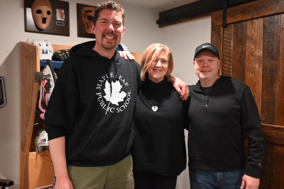 Jay Major, Tracee Chambers and Brent Caddock have been part of a new learn to play hockey program, where 27 kids got the chance to play ice hockey for the first time. 