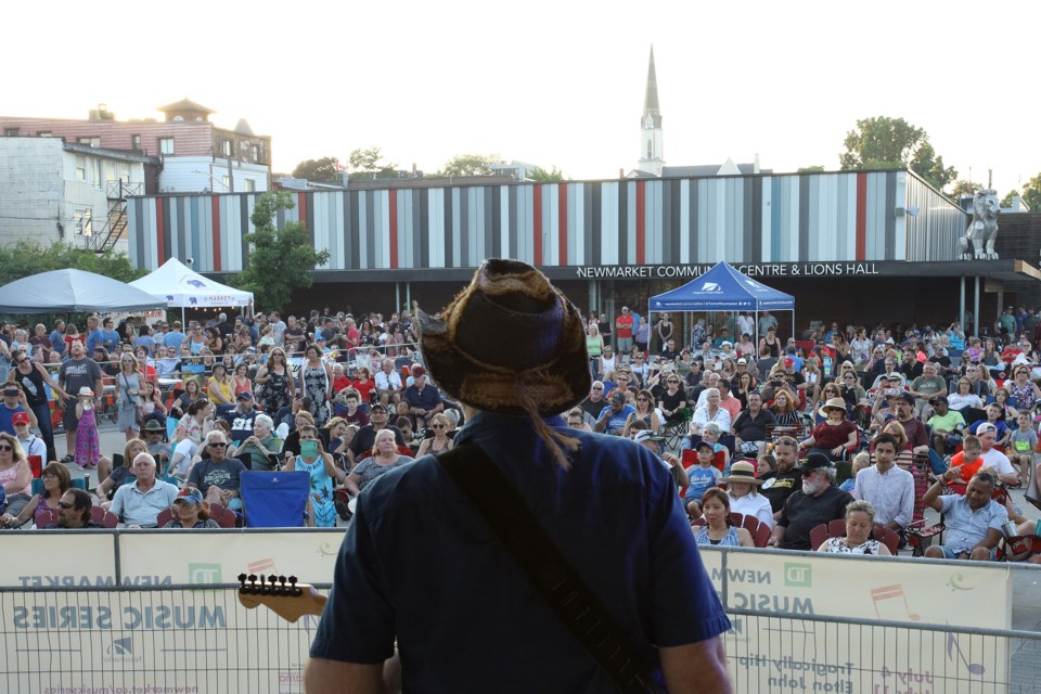 The Practically Hip's lead guitarist's view from the stage.  Greg King for NewmarketToday