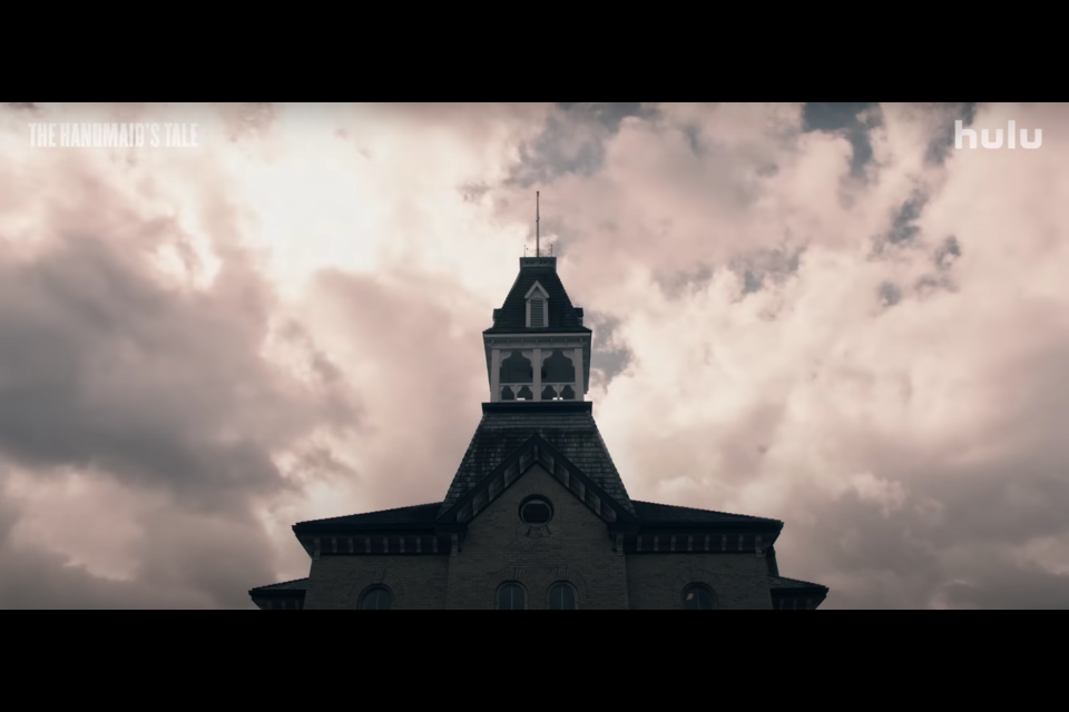 A shot of the Old Town Hall in Newmarket featured in a new trailer for The Handmaid's Tale.