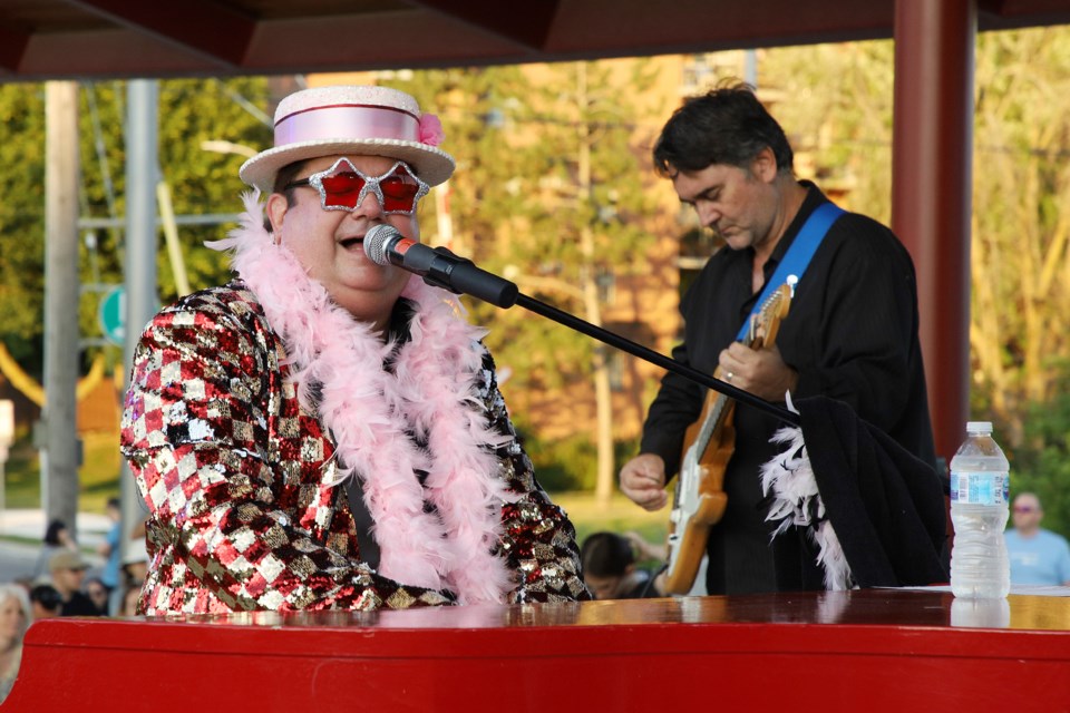 Benny and the Jets’ Jeff Scott brings Elton John to Riverwalk  Commons last night for the TD Newmarket Music Series. Greg King for NewmarketToday