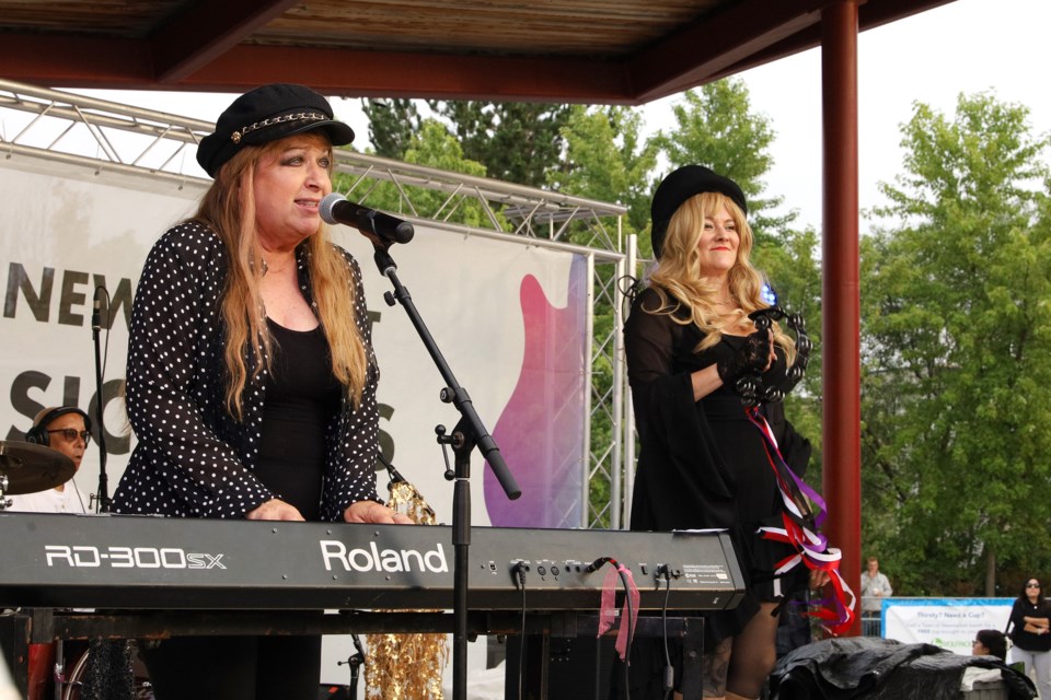 Fleetwood Mac Mania features Connie Scriver as Christine McVie and Jenn Taylor as Stevie Nicks at the Aug. 4 TD Summer Music Series at Riverwalk Commons.  Greg King for NewmarketToday