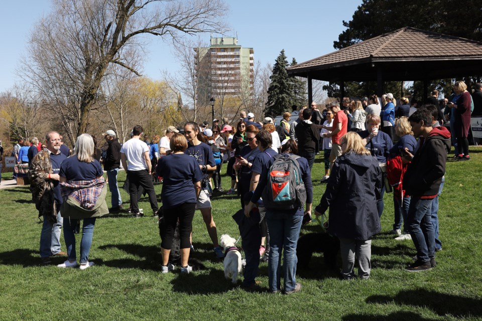 Participants gather at Fairy Lake Park for the Hike 4 Hospice in 2019.  File photo/ Greg King for NewmarketToday