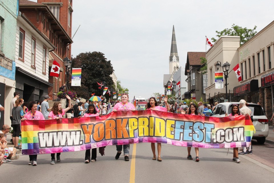 The Pride parade is this Saturday on Main Street Newmarket, beginning at 3 p.m. Supplied photo/York Pride