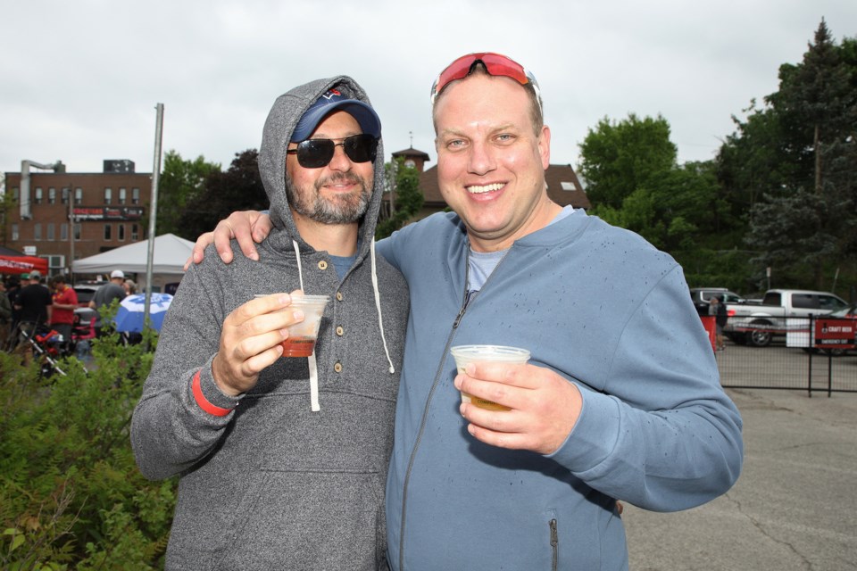 Kevin Fallow and Carmine Carlesimo are seen here at the 2019 Newmarket Craft Beer Festival at Riverwalk Commons.  File photo/Greg King for NewmarketToday