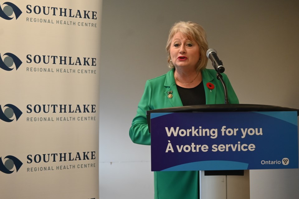 Newmarket-MPP Dawn-Gallagher Murphy announces funding to help Southlake's emergency department. 