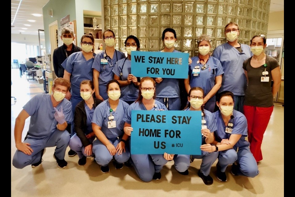 A message from the team at Southlake's intensive care unit, where most of the hospital's COVID-19 patients are being cared for, posted on Twitter.