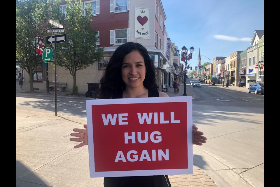 Alejandra Guel is leading the Smiles for Take-out campaign launched by Newmarket's Global Intersections. Supplied photo/Global Intersections