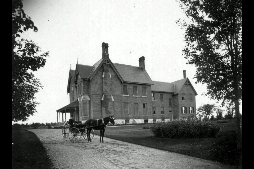 A stately view of the Mulock family home in this early 1900s photograph.
