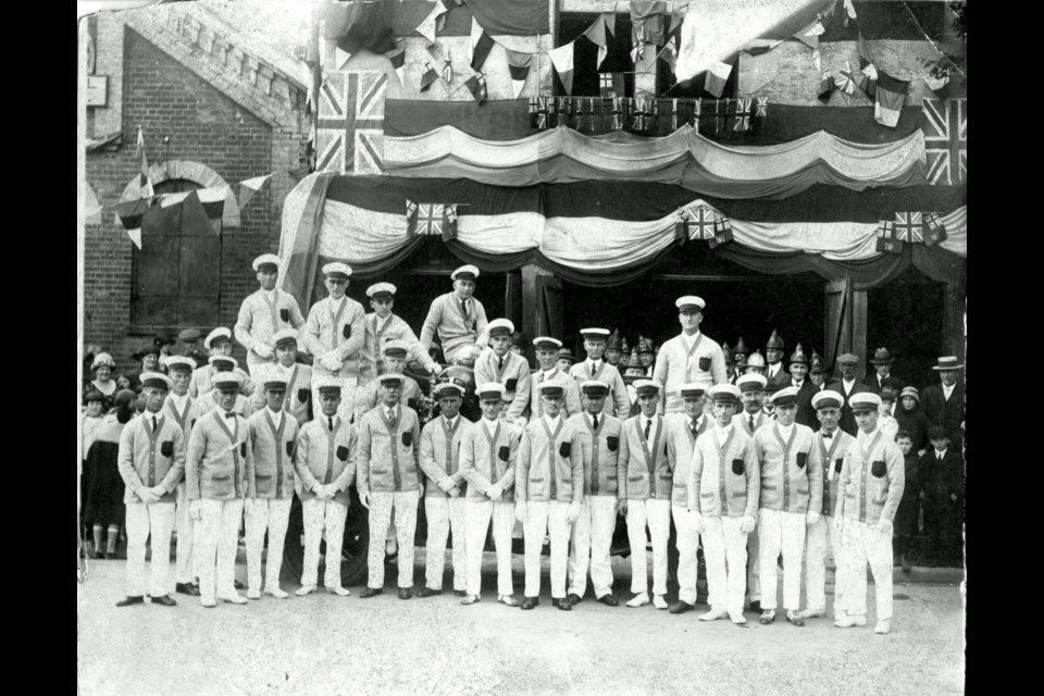 The Newmarket fire department in 1928