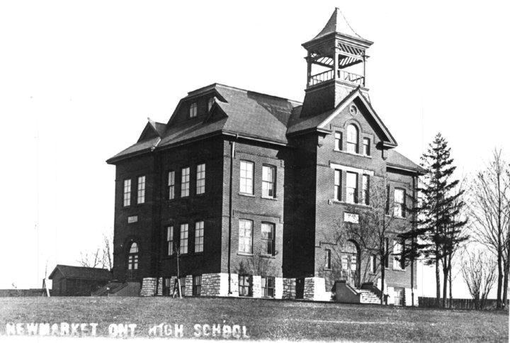 Newmarket's third high school was erected in 1895 and destroyed by fire in 1928.