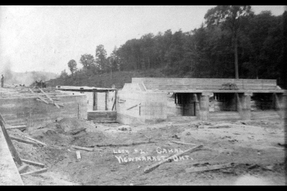 In 1910, Lock 2, at north Main Street, was nearly complete.