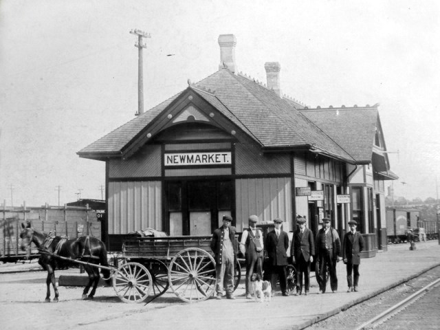 The Newmarket train station still stands today on Davis Drive.