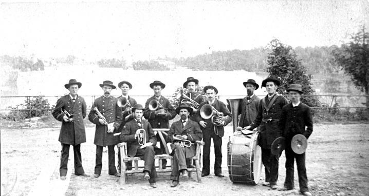 The Newmarket Citizens' Band in 1883.