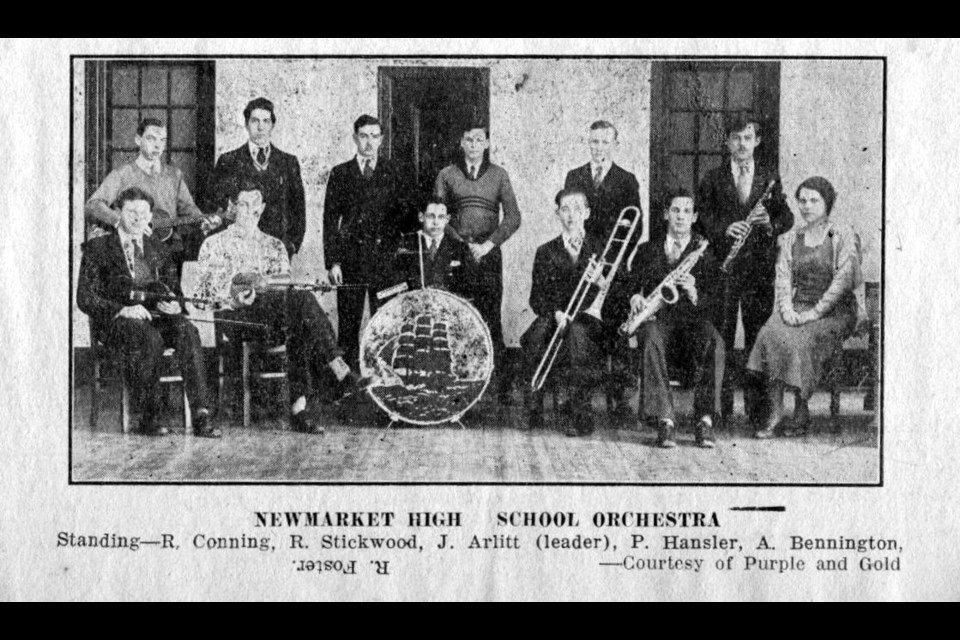 A Newmarket High School orchestra in days gone by.