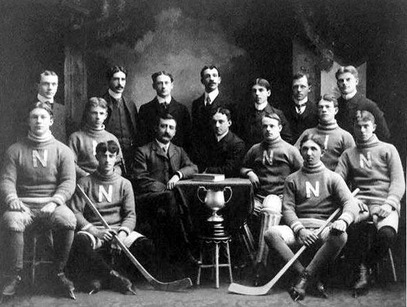 A Newmarket hockey team at the turn of the century.