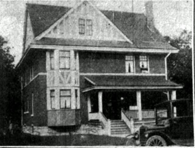 The first hospital for York County, established by Dr. Lowell Dales in his home, next to the Christian Baptist church, on the east side of Main at Millard. 