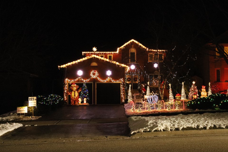 This year 353 Alex Doner Dr. has put on a full light show with music (see video.)  They are my choice for this year's most festive home.  Greg King for NewmarketToday