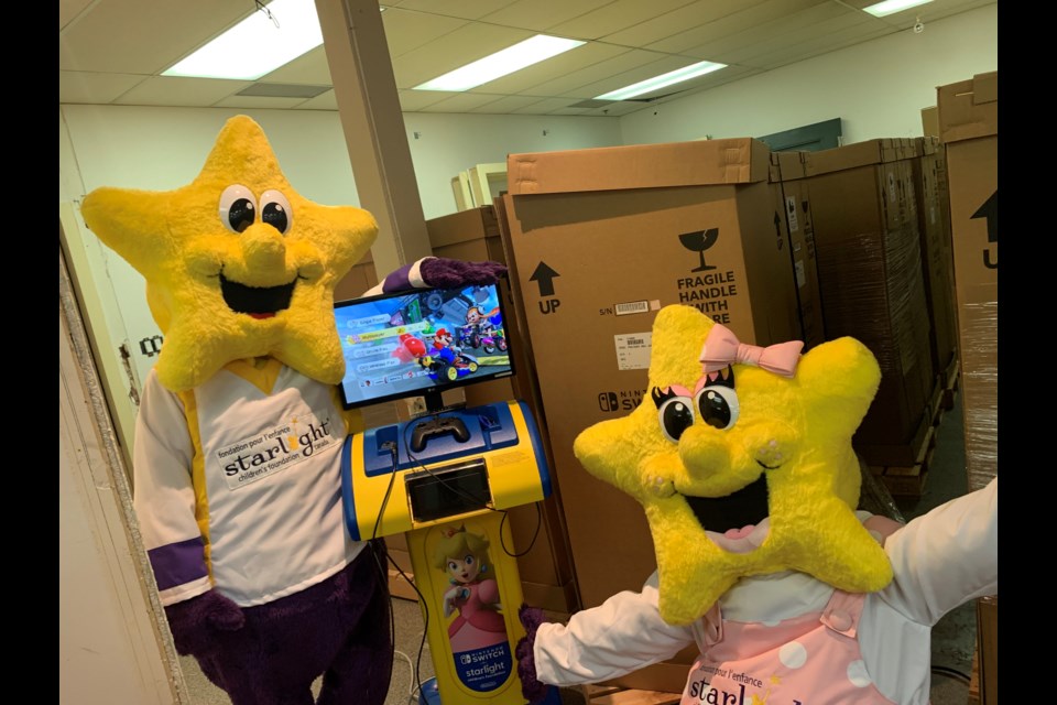 Starlight Foundation Canada mascots delivered the Starlight Fun Centre to Southlake earlier this month. 
