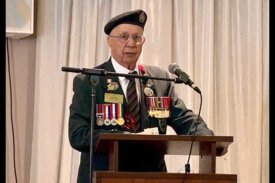 Second World War veteran Jim Parks was honoured by the Men's PROBUS Club of Newmarket June 19. Debora Kelly/NewmarketToday