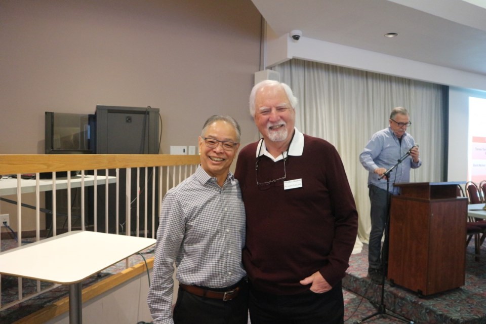 Newmarket Men's PROBUS president Sunny Lau and vice-president Richard Furlong. Natasha Philpott for NewmarketToday