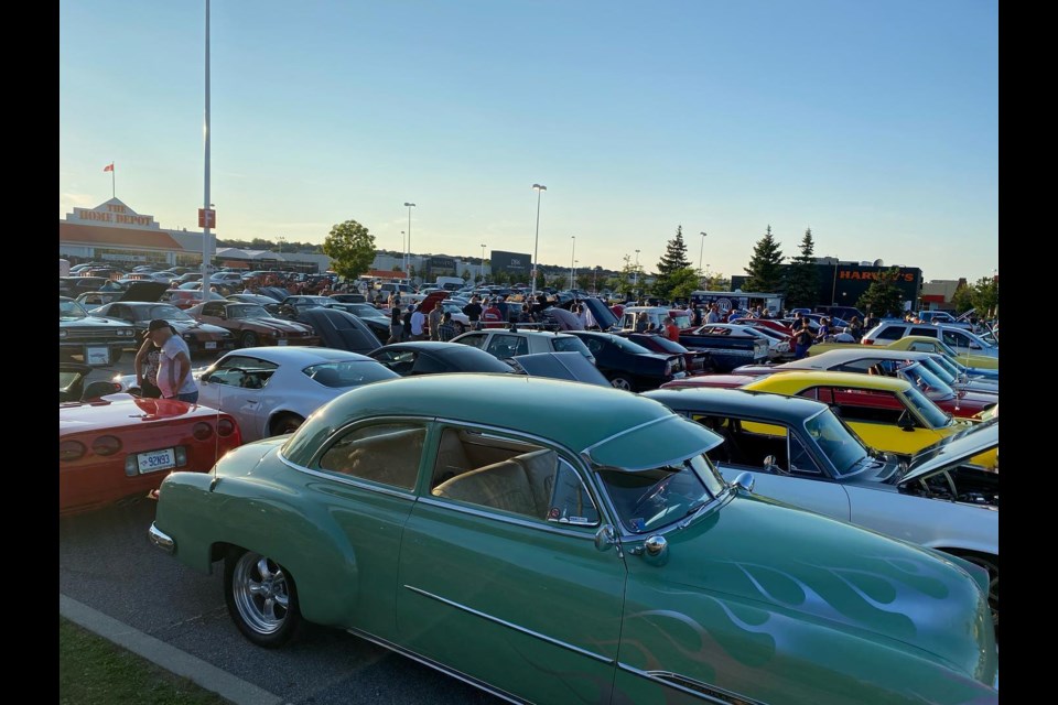 Every Tuesday night at 6 p.m., members gather in Newmarket's Home Depot and Harvey's parking lot for the popular 'Cruise Night' 