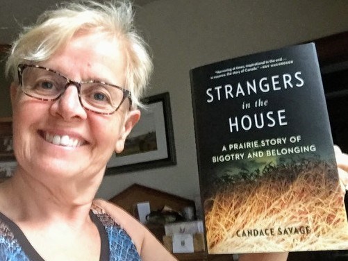 Faye Blondin went to Saskatoon Oct. 3, 2019, for the launch of Strangers in the House: A Prairie Story of Bigotry and Belonging, by author Candace Savage. Blondin's family from eight generations ago was inspiration for the book. Supplied photo