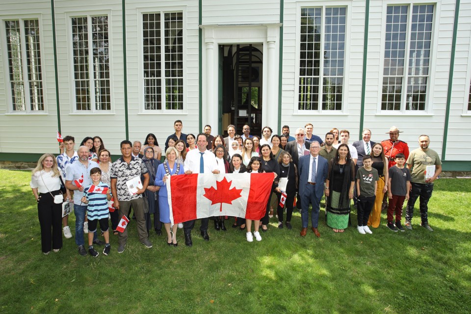 Forty-two new Canadians attended a citizenship ceremony at the Sharon Temple National Historic Site Wednesday.  Greg King for NewmarketToday