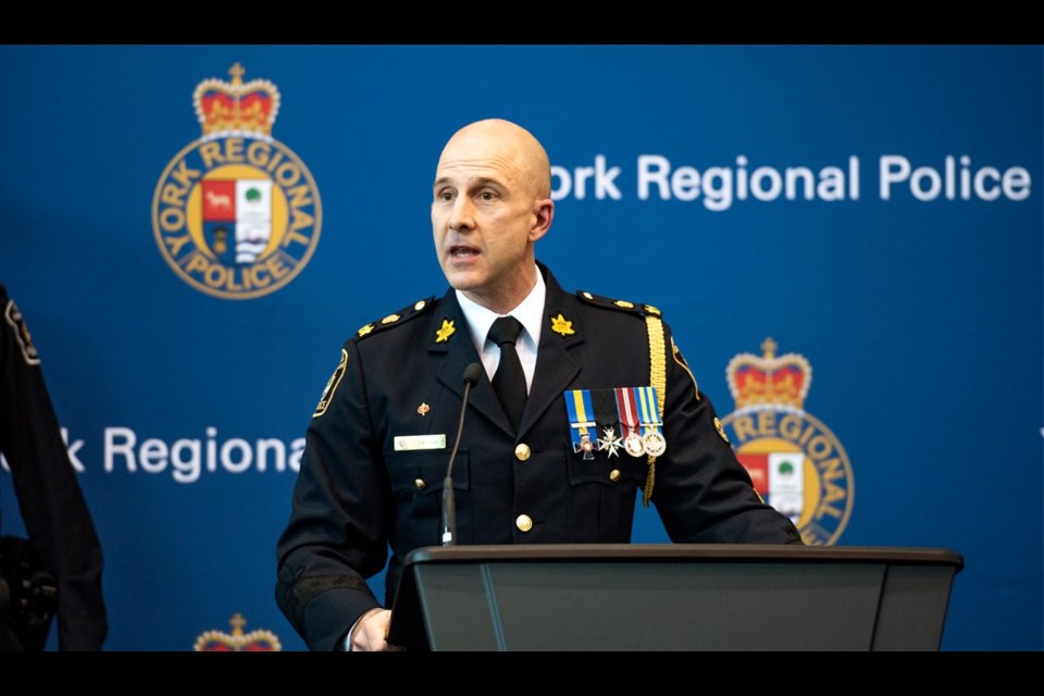 Veteran York Regional Police  Deputy Chief Thomas Carrique appointed as OPP commissioner by the Ontario government March 11. Twitter photo/York Regional Police