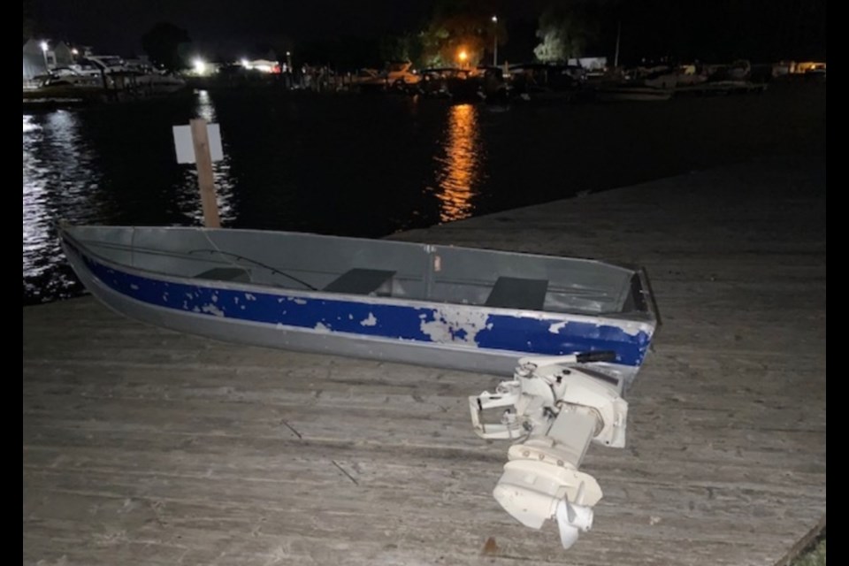 Three adults were rescued when their boat tipped in Lake Simcoe Aug. 27. Supplied photo
