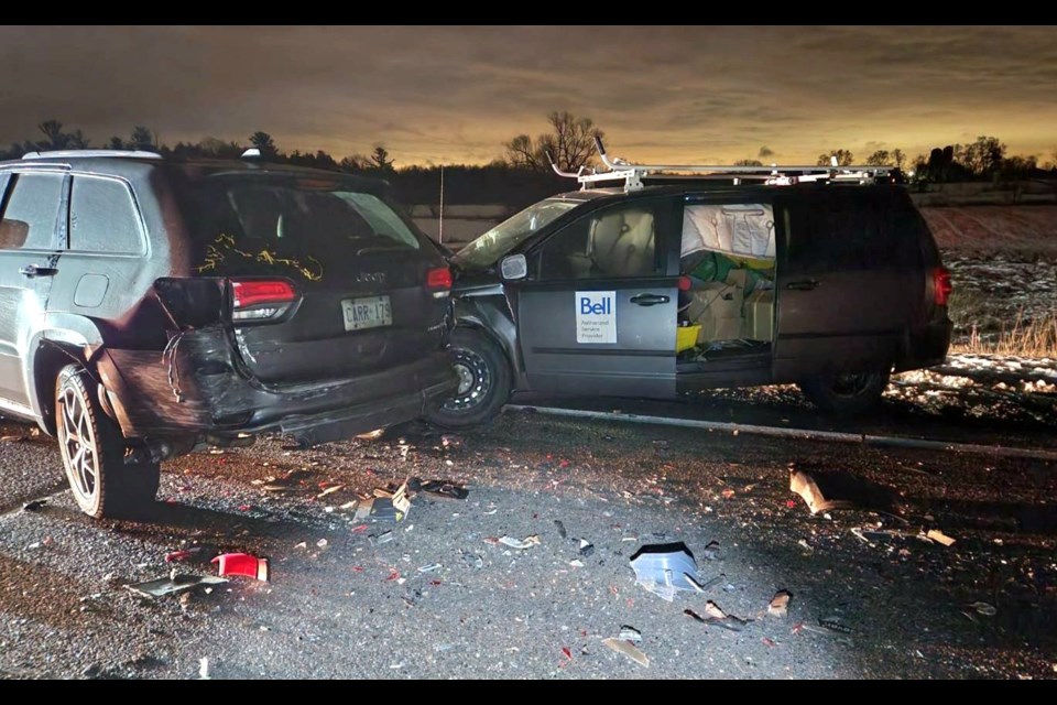 A Tottenham woman was seriously injured in a five-vehicles collision on Highway 9 in Schomberg tonight,  Dec. 22.