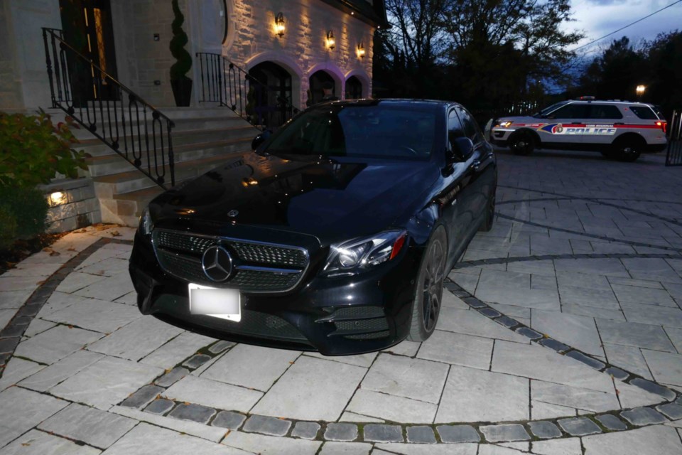 Mercedes Benz seized as proceeds of crime. Supplied photo/York Regional Police