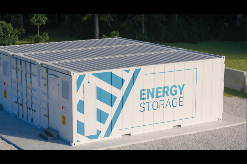 A rendering of an energy storage facility from Northland Power. 