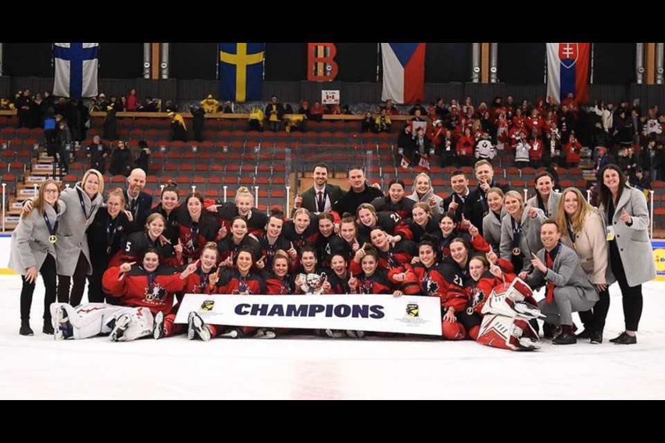 Team Canada's U18 Women's Worlds Championship team earned gold over the weekend.