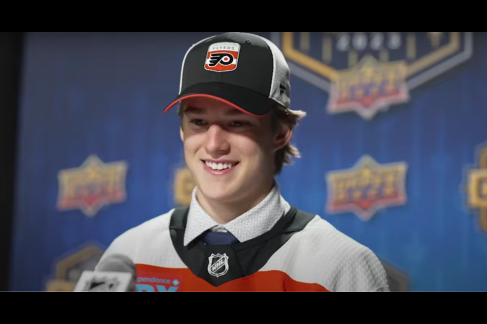 Newmarket native Denver Barkey was selected by the Philadelphia Flyers in the 2023 NHL draft. 