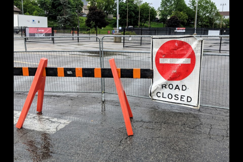 The parking lot north of the Newmarket Community Centre and Lions Hall at 200 Doug Duncan Dr. will be closed until Sunday, June 16 at 9 a.m. Kim Champion/NewmarketToday