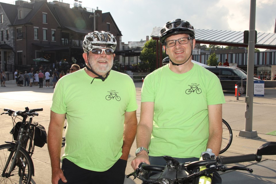 Cycle Newmarket members Stephen Harper and Todd Kyle.  File photo/Greg King for NewmarketToday
