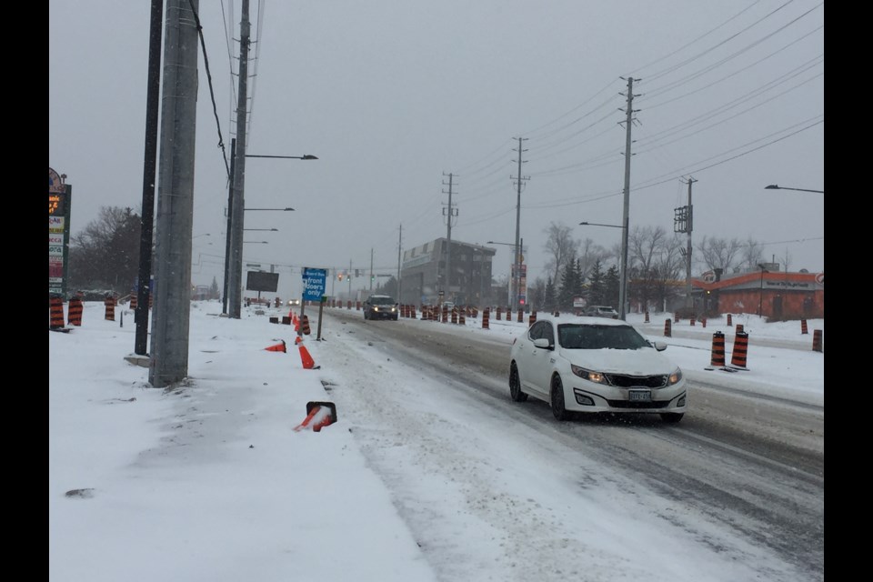 It appears many people are choosing to stay safe at home with traffic quiet even on the major roadways like Yonge Street today. Debora Kelly/NewmarketToday