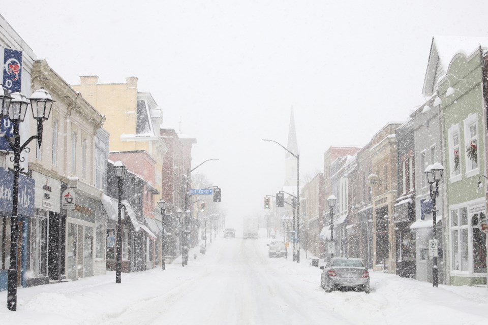 Everything was closed on Main Street on Newmarket's Snow Day Jan. 17.  Greg King for NewmarketToday