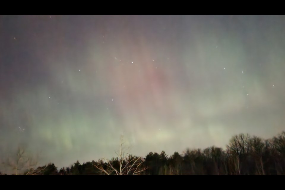 The Northern Lights captured by Rebecca Singh above the Environmental Park in Newmarket. 