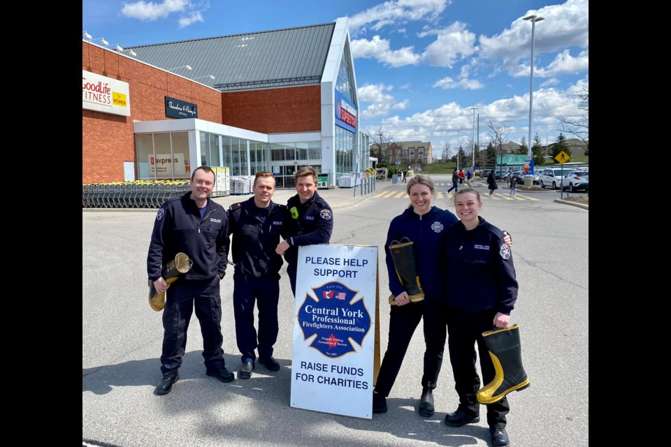 Central York Professional Firefighters Association's biannual boot drive has raised thousands for charities, including Muscular Dystrophy Canada 