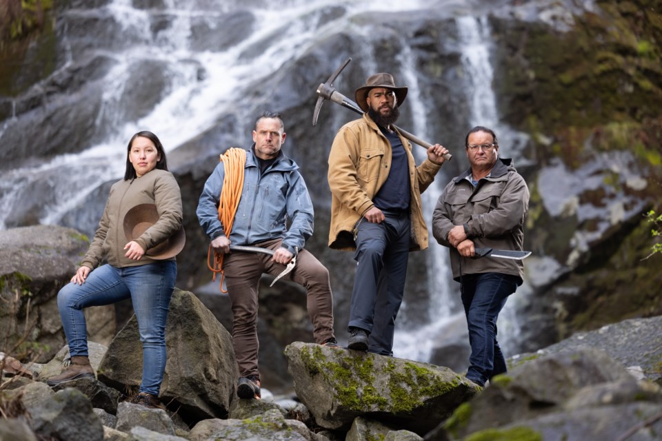 Taylor Starr, Adam Palmer, Kru Williams and Don Froese make up the team of BC explorers who are re-tracing Slumach's steps to his gold mine.