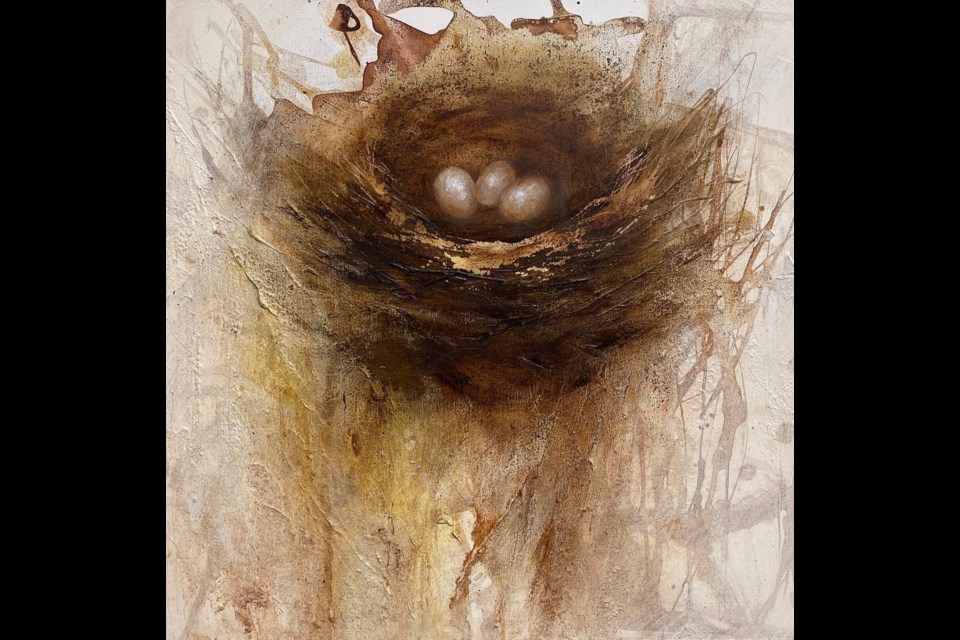 Artist Marney-Rose Edge has been painting nests since 2014.