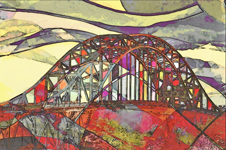 Artist Janet Kvammen started working on the Pattullo Bridge series in the summer of 2022.