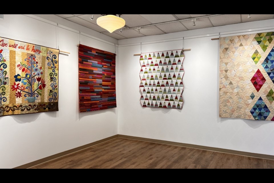 Evelyn Gingrich has been quilting for 40 years, but the ongoing exhibition at Plaskett is her first solo show.